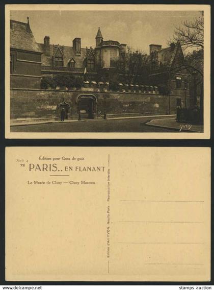 France Paris Old Postcard MUSEE DE CLUNY - Cluny Museum