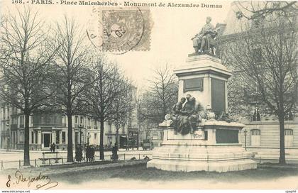 CPA Paris Place Malesherbes Monument de Alexandre Dumas