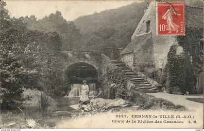 Cernay la Ville CPA Chute de la riviere en cascades