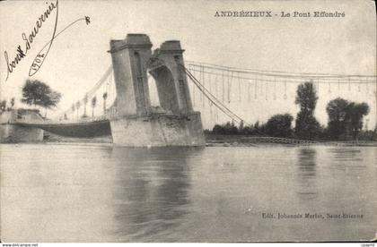 CPA Andrezieux Le Pont Effondre
