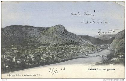Gard : Anduze, Vue generale, Precurseur