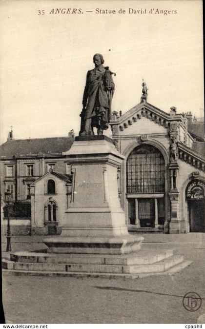 CPA Angers Statue de David d Angers
