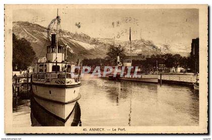 CPA Annecy Le port bateau