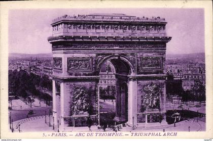 CPA Paris Arc de Triomphe
