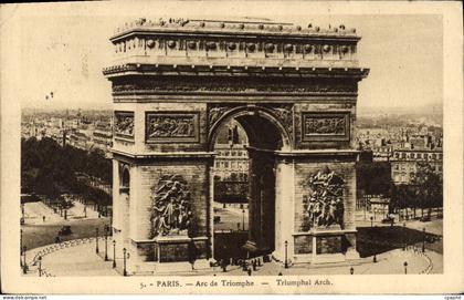 CPA Paris Arc de Triomphe