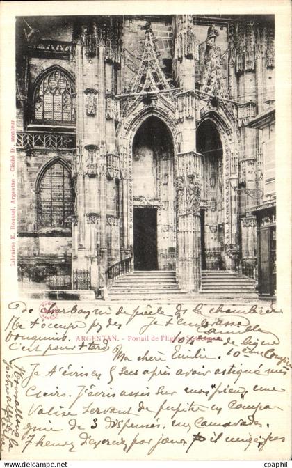 CPA Argentan Portail de l eglise