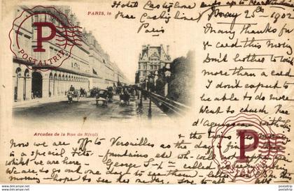 PARIS ARCADES DE LA RUE DE RIVOLI Francia France Frankrijk