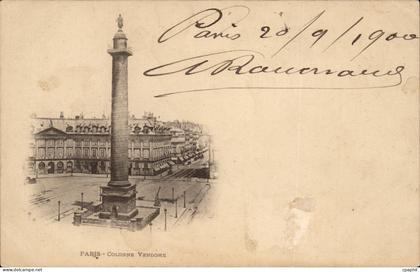 Paris CPA Colonne Vendome