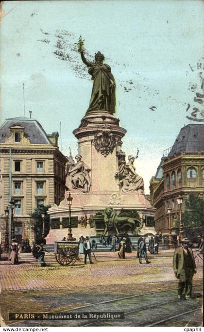 Paris CPA Monument de la Republique