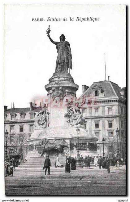 Paris CPA Statue de la Republique