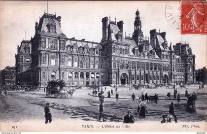 75 - PARIS 04 - l hotel de ville - animée