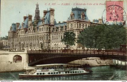Paris - 4 - Hote de Ville - CPA