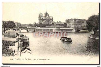 Paris - 4 - La Seine vers Notre Dame - CPA