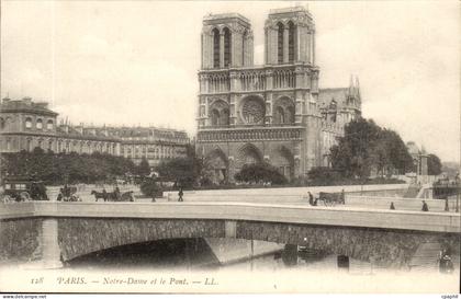 Paris - 4 - Notre Dame et le Pont - CPA