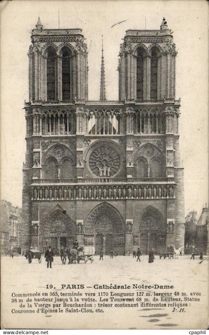 Paris CPA CAthedrale Notre DAme