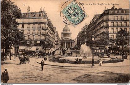 (02/05/26) 75-CPA PARIS - 5ème ARRONDISSEMENT - LA RUE SOUFFLOT ET LE PANTHEON