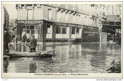 PARIS 05 - Inondations Place Maubert - Comptoir d'Escompte - Banque- Gendarmerie