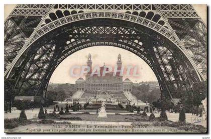 CPA Paris Le Trocadero Perspective Tour Eiffel