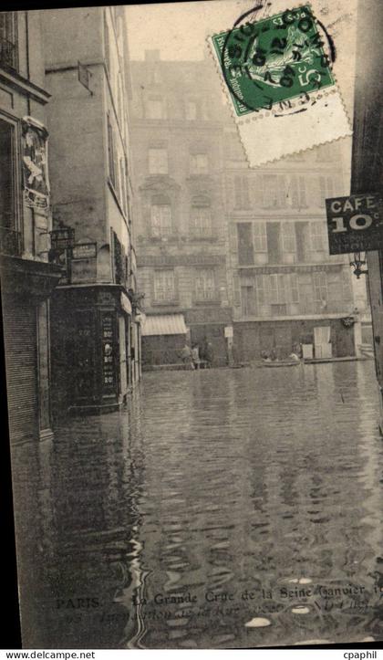 Paris VEnise CPA Inondations 1910 Rue Jacob