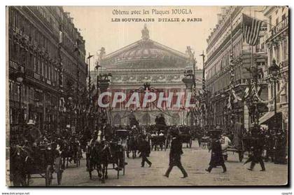 CPA Paris Opera Les souverains d Italie a Paris