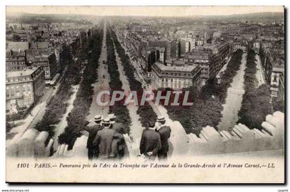 Paris - 8- Panorama pris de l'Arc de Triomphe - CPA