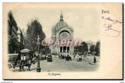 Paris CPA Saint Augustin (dessin en relief !)