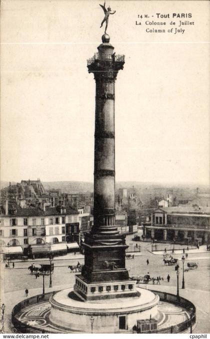 Paris - 11 - Place de la Bastille CPA