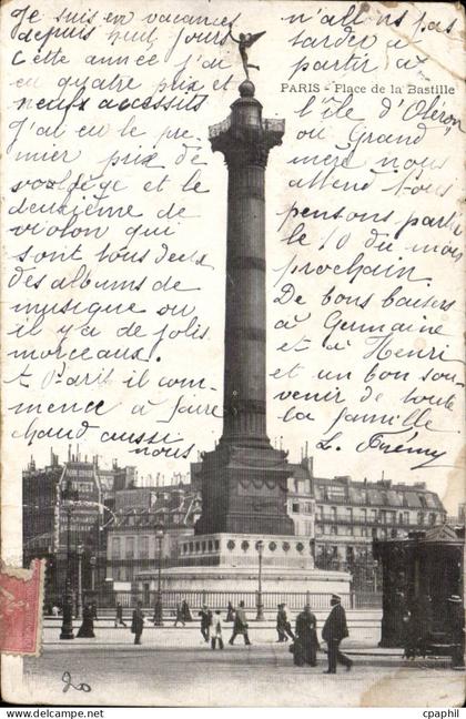 Paris - 11 - Place de la Bastille - CPA