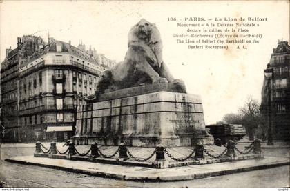 Paris 14 - Le Lion de Belfort CPA