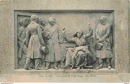 Carte Postale Ancienne - 75 - Paris 16 - Monument de Victor Hugo - Bas relief - Précurseur - Oblitération ronde de 1904