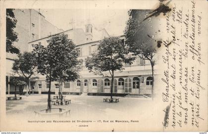 Paris CPA Insitution des religieuses de Saint Joseph 17 rue de Monceau