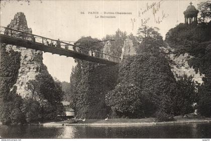 Paris - 19 - Buttes Chaumont - Le Belvedere - CPA