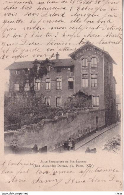 PARIS(20 em ARRONDISSEMENT) ASILE PROTESTANT