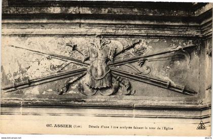 CPA ASSIER - Details d'une Litre sentprée faisant le rour de (223362)