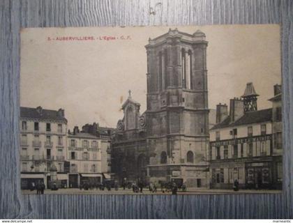 cpa Aubervilliers(93)l'église