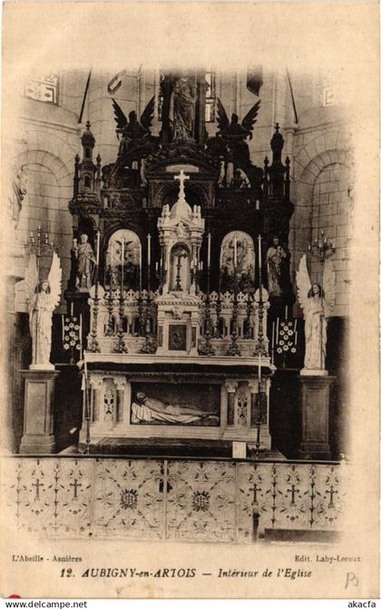 CPA AUBIGNY en ARTOIS Intérieur de l'Église (414480)
