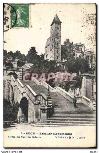 CPA Auch Escalier Monumental