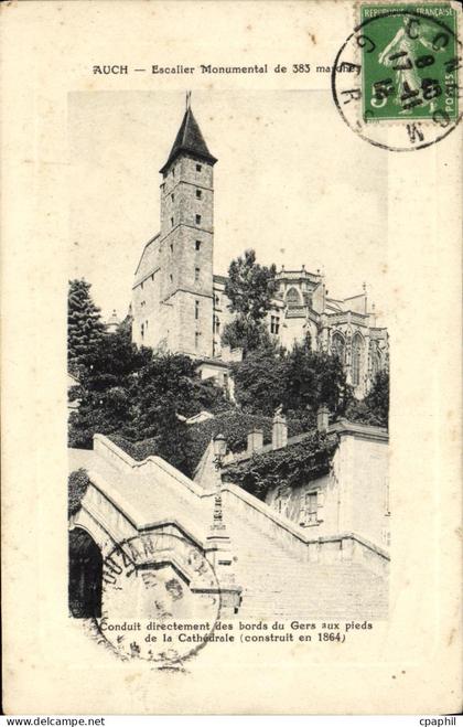 CPA Auch Escalier Monumental de 383 marches