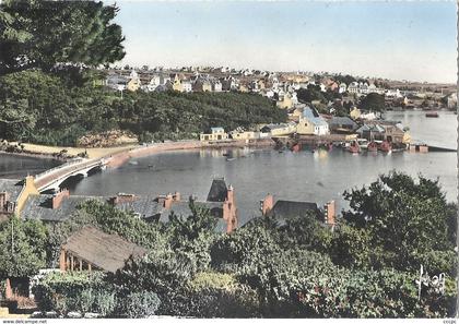 CPSM Audierne Le Pont et le Quartie de Loquéreau