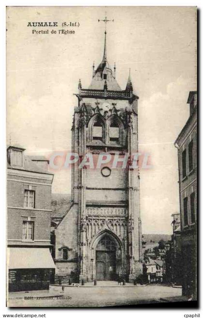 CPA Aumale Portail de l Eglise