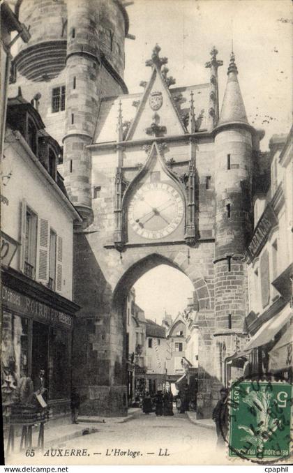 CPA Auxerre l'Horloge
