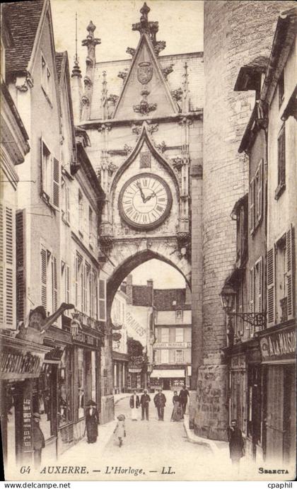 CPA Auxerre l'Horloge