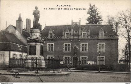 CPA Auxonne La mairie et statue de Napoleon 1er