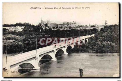 CPA Avignon (Vaucluse) Nouveau Pont et Panorama du Palais des Papes