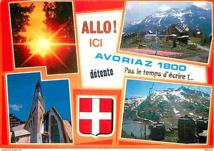 Carte Postale - 74 - Avoriaz - Multivues - Blasons - CPM - Voir Scans Recto-Verso - Poscard - Carta Postal -  Postkarte