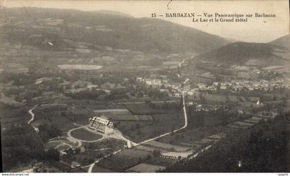 CPA Barbazan Vue Panoramique Sur Le Lac Et Le Grand Hotel