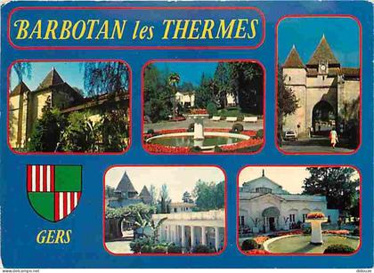 Carte Postale - 32 - Barbotan les Thermes - Multivues - Automobiles - Blasons - Flamme Postale de Barbotan les Thermes -