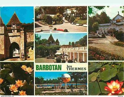 Carte Postale - 32 - Barbotan les Thermes - Multivues - Scènes de Plage - Fleurs - Flamme Postale de Barbotan les Therme