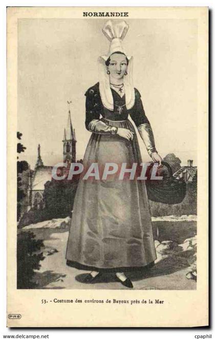 CPA Bayeux Costume des Environs de Bayeux Pres de la Mer Folklore Costume Coiffe