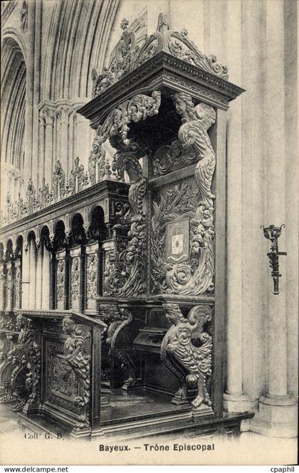 CPA Bayeux Trone Episcopal
